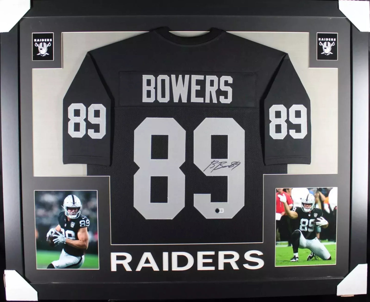 BROCK BOWERS Signed/Autographed Custom Jersey in 35x43 Frame - BECKETT