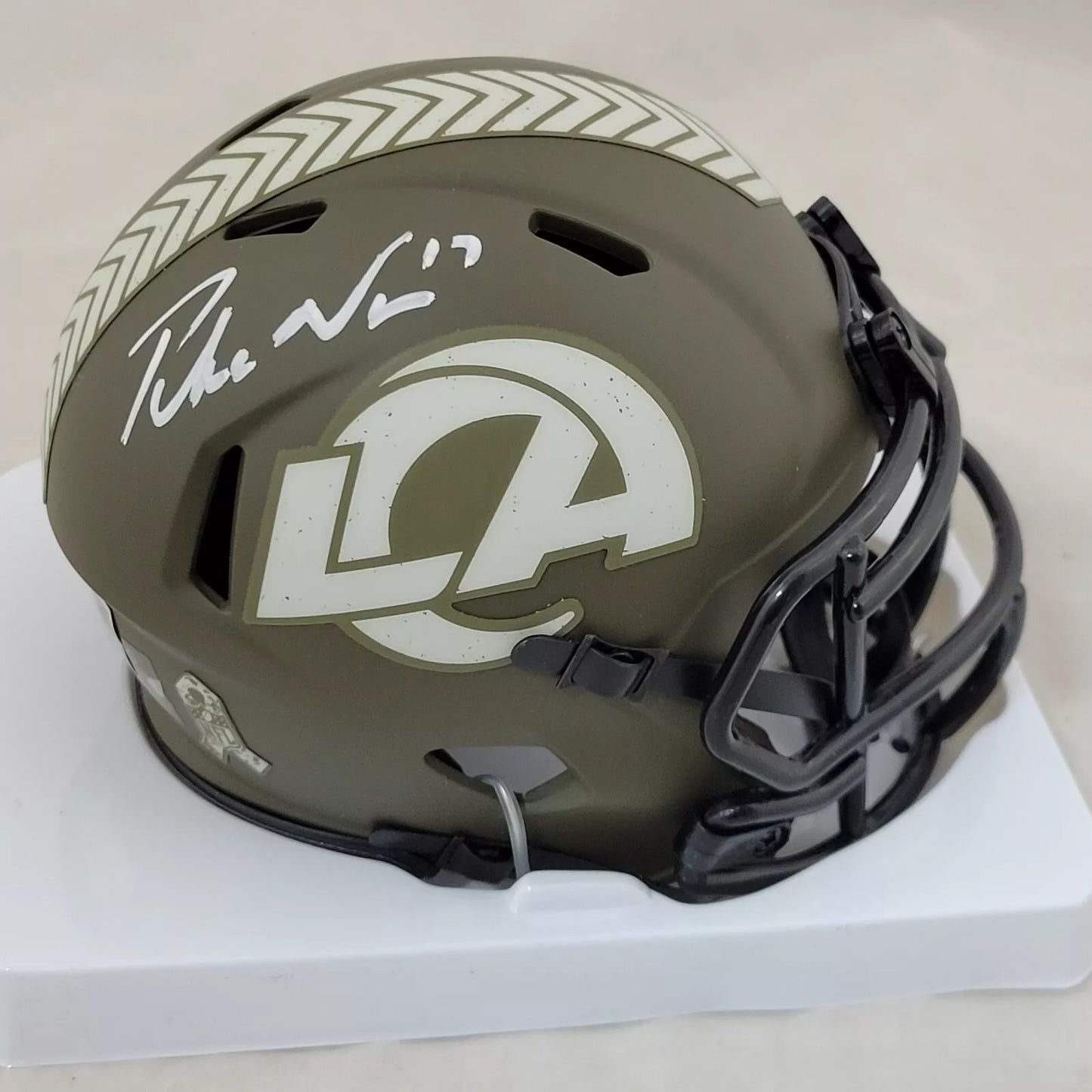 PUKA NACUA SIGNED LOS ANGELES RAMS STS SPEED MINI HELMET FANATICS HOLOGRAM