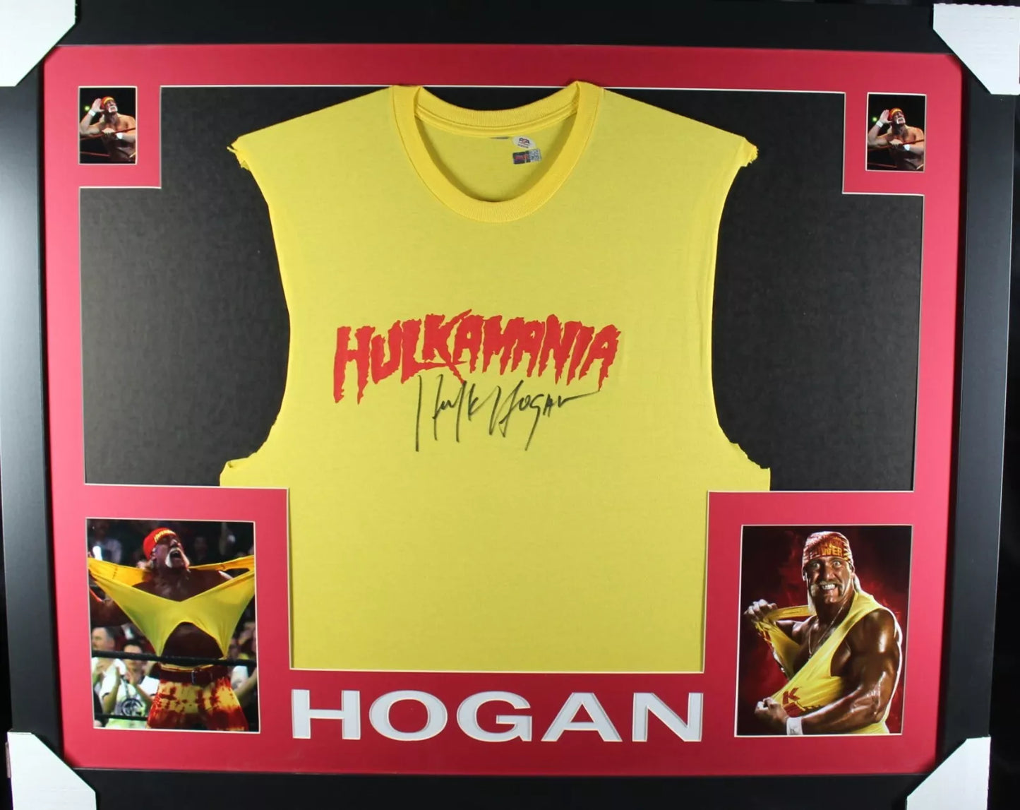HULK HOGAN Signed/Autographed Hulkamania T-Shirt in 35x43 Frame - PSA
