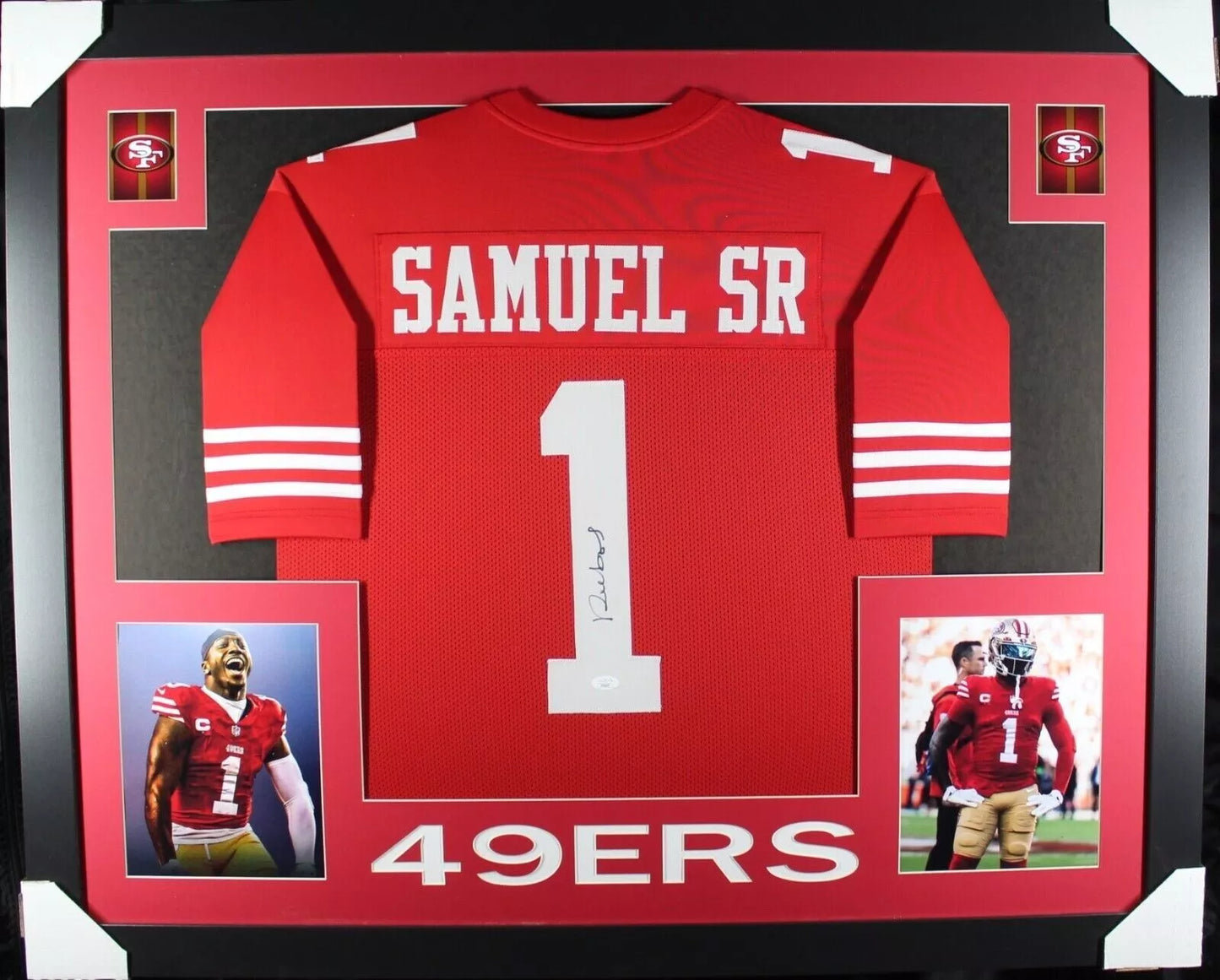DEEBO SAMUEL Signed/Autographed Custom Jersey Framed 35x43 - JSA