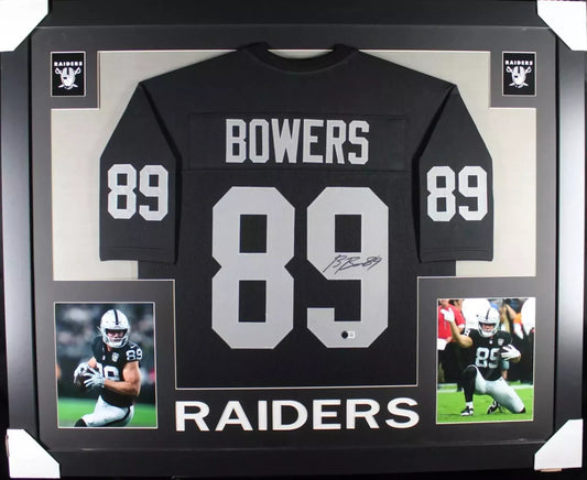 BROCK BOWERS Signed/Autographed Custom Jersey in 35x43 Frame - BECKETT