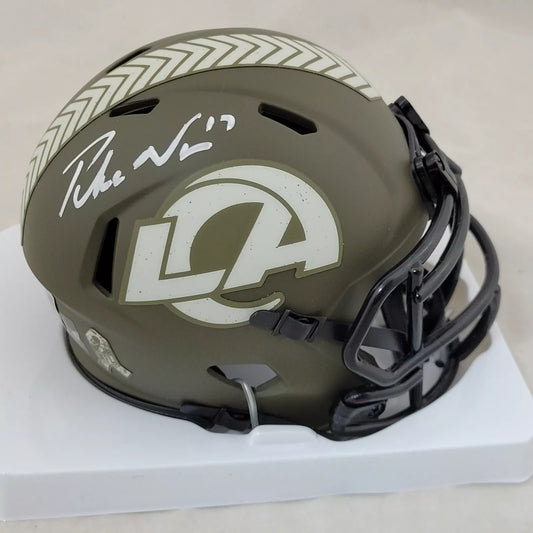 PUKA NACUA SIGNED LOS ANGELES RAMS STS SPEED MINI HELMET FANATICS HOLOGRAM