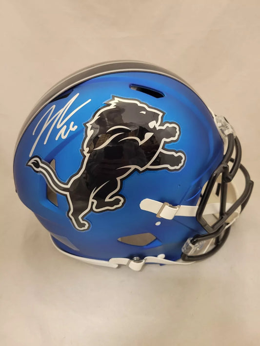 JAHMYR GIBBS SIGNED DETROIT LIONS 2024 F/S ALT SPEED AUTHENTIC HELMET FANATICS