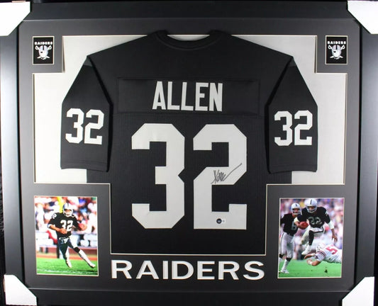 MARCUS ALLEN Signed/Autographed Custom Jersey in 35x43 Frame -Beckett/BAS