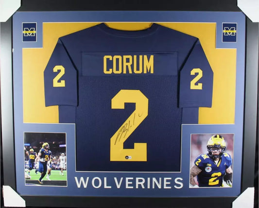 BLAKE CORUM Signed/Autographed Custom Jersey in 35x43 Frame - Beckett/BAS