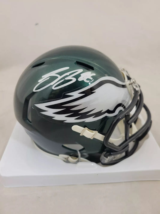 SAQUON BARKLEY SIGNED PHILADELPHIA EAGLES SPEED MINI HELMET BECKETT QR