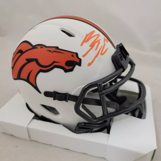BO NIX SIGNED DENVER BRONCOS LUNAR ECLIPSE SPEED MINI HELMET BECKETT QR