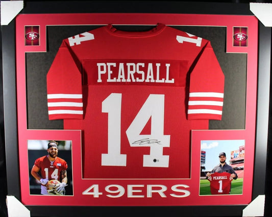 RICKY PEARSALL Signed/Autographed Custom Jersey Framed 35x43 - Beckett