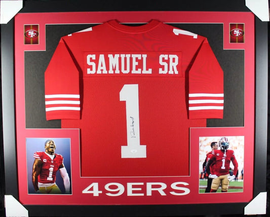 DEEBO SAMUEL Signed/Autographed Custom Jersey Framed 35x43 - JSA
